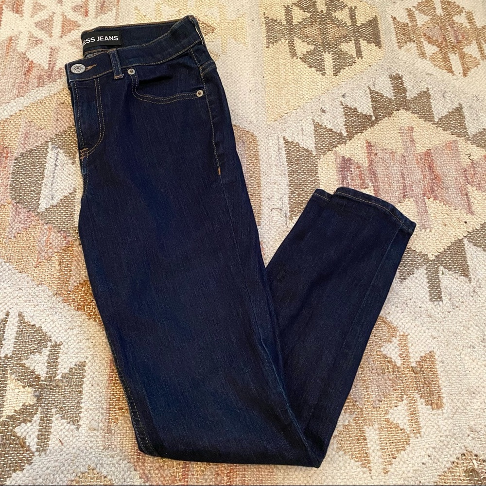 {Express} High-Rise Dark Wash Jeans